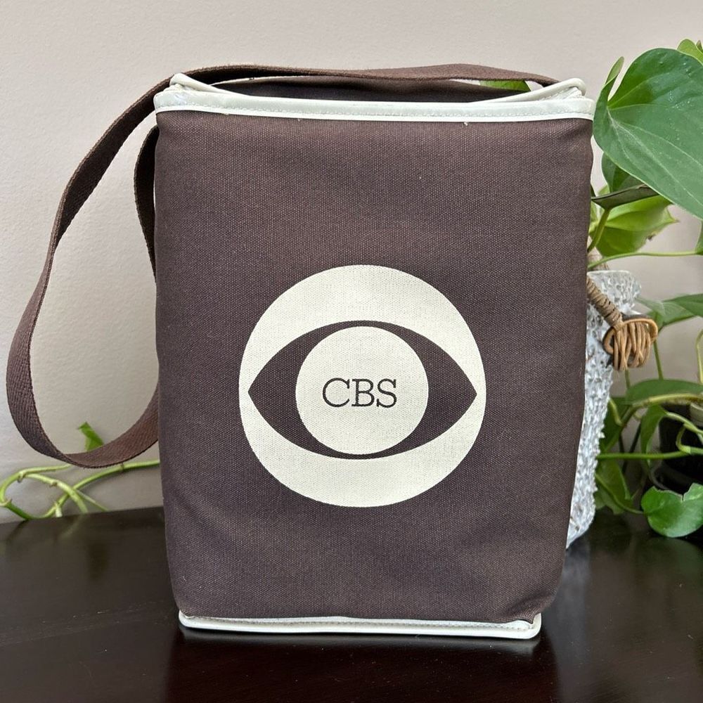 Vintage CBS Network Retro Insulated Lunch Bag Promotional Item Rare
